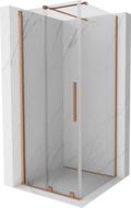 Mexen Velar stumdomas dušo kabinas 90 x 90 cm, skaidrus, šlifuotas varis - 871-090-090-01-65