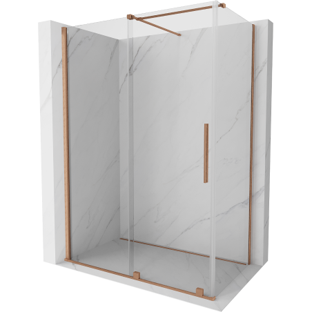 Mexen Velar stumdomas dušo kabinas 140 x 85 cm, permatomas, valcuotas varis - 871-140-085-01-65