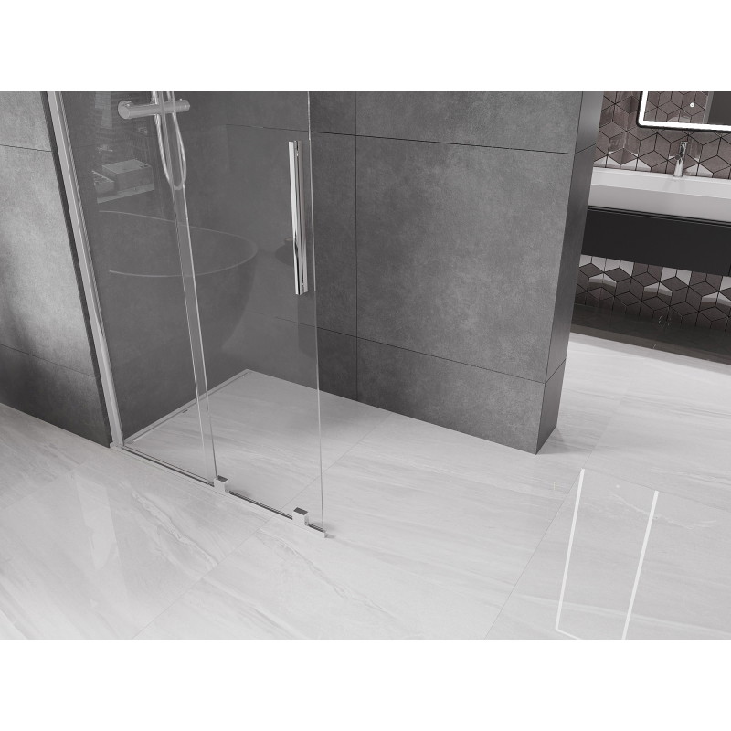 Mexen Velar stumdoma dušo siena Walk-in 120 x 200 cm, skaidri 8 mm, chromuota - 871-120-000-03-01