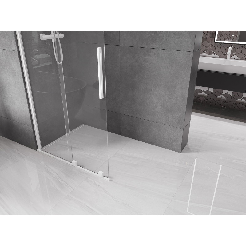 Mexen Velar Stumdomoji dušo sienelė Walk-in 90 x 200 cm, skaidri 8 mm, balta - 871-090-000-03-20