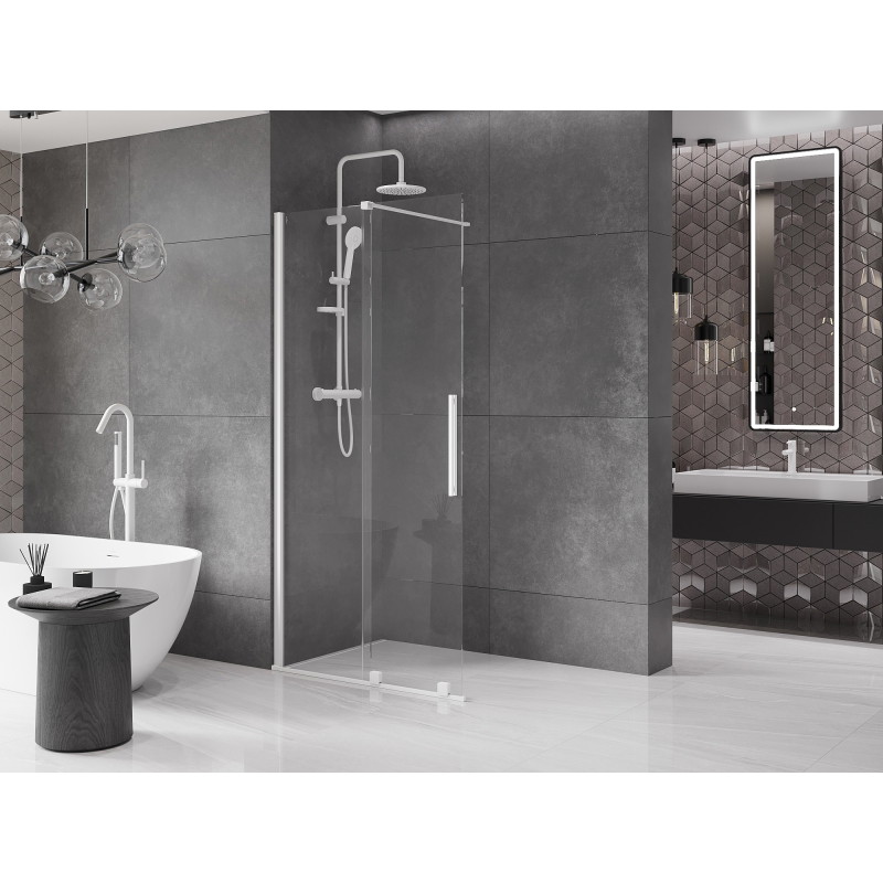 Mexen Velar stumdomos dušo sienelė Walk-in 100 x 200 cm, skaidri 8 mm, balta - 871-100-000-03-20