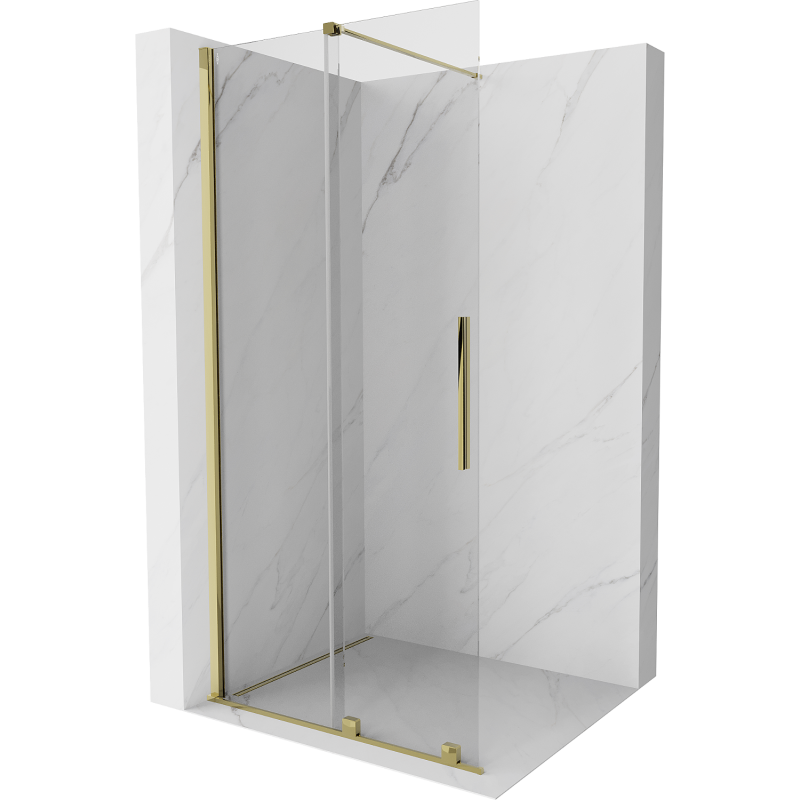 Mexen Velar stumdoma dušo siena Walk-in 70 x 200 cm, permatomas 8 mm, auksinė - 871-070-000-03-50