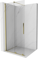 Mexen Velar dušo siena su judančiu uždaru 100 x 200 cm, skaidrus 8 mm, auksinė - 871-100-000-03-50