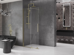 Mexen Velar stumdoma dušo sienelė Walk-in 100 x 200 cm, skaidrus 8 mm, auksinė - 871-100-000-03-50