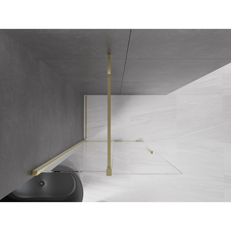 Mexen Velar slankiojanti dušo siena Walk-in 110 x 200 cm, permatoma 8 mm, auksinė - 871-110-000-03-50