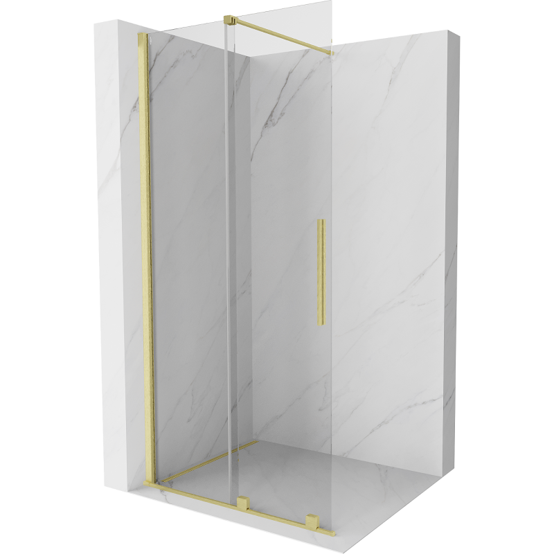 Mexen Velar dušo sienelė Walk-in 70 x 200 cm, skaidrus 8 mm, šlifuota auksinė - 871-070-000-03-55