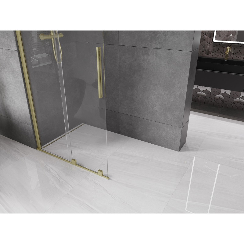 Mexen Velar stiklinė dušo siena Walk-in 80 x 200 cm, skaidri 8 mm, auksinė šlifuota - 871-080-000-03-55
