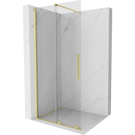 Mexen Velar vonios pertvara, stumdomas Walk-in 85 x 200 cm, skaidrus 8 mm, šviesiai auksinis - 871-085-000-03-55
