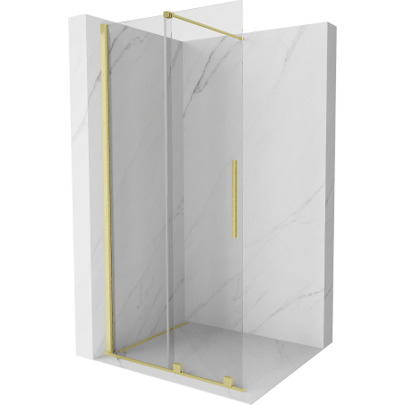 Mexen Velar slankiojanti dušo sienelė Walk-in 90 x 200 cm, permatoma 8 mm, auksinė šlifuota - 871-090-000-03-55
