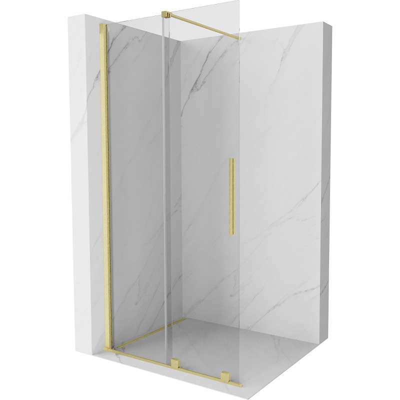 Mexen Velar stumdomoji dušo sienelė Walk-in 100 x 200 cm, permatoma 8 mm, aukso matinė - 871-100-000-03-55