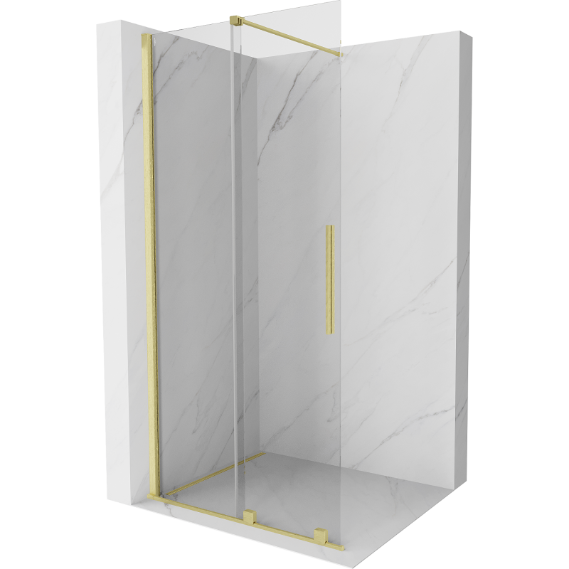 Mexen Velar stumdoma dušo sienelė Walk-in 110 x 200 cm, skaidri 8 mm, auksinė šlifuota - 871-110-000-03-55