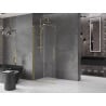 Mexen Velar dušo sienelė pasukama Walk-in 120 x 200 cm, skaidri 8 mm, matinė auksinė - 871-120-000-03-55