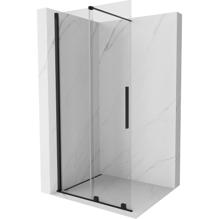 Mexen Velar dušo pertvara stumiamas Walk-in 70 x 200 cm, skaidrus 8 mm, juodas - 871-070-000-03-70