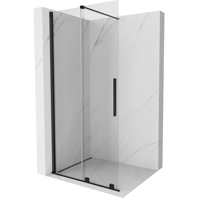 Mexen Velar stumdomos dušo sienelės Walk-in 80 x 200 cm, skaidrus 8 mm, juodas - 871-080-000-03-70