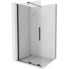 Mexen Velar pratybų dušas, stumdomas Walk-in 80 x 200 cm, skaidrus 8 mm, juodas - 871-080-000-03-70