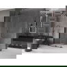 Mexen Velar pratybų dušas, stumdomas Walk-in 80 x 200 cm, skaidrus 8 mm, juodas - 871-080-000-03-70