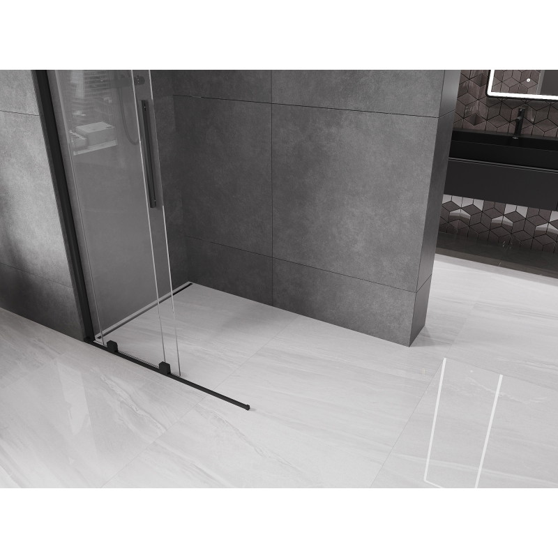 Mexen Velar Stumdoma dušo sienelė Walk-in 110 x 200 cm, permatoma 8 mm, juoda - 871-110-000-03-70