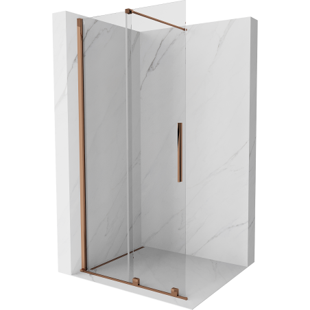 Mexen Velar stumdomoji dušo siena Walk-in 85 x 200 cm, permatoma 8 mm, rausvo aukso - 871-085-000-03-60