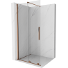 Mexen Velar dušo kabina, stumdomoji Walk-in 100 x 200 cm, skaidrus 8 mm, rožinė auksinė - 871-100-000-03-60