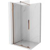 Mexen Velar stiklinė dušo sienelė Walk-in 110 x 200 cm, skaidri 8 mm, rožinis auksas - 871-110-000-03-60