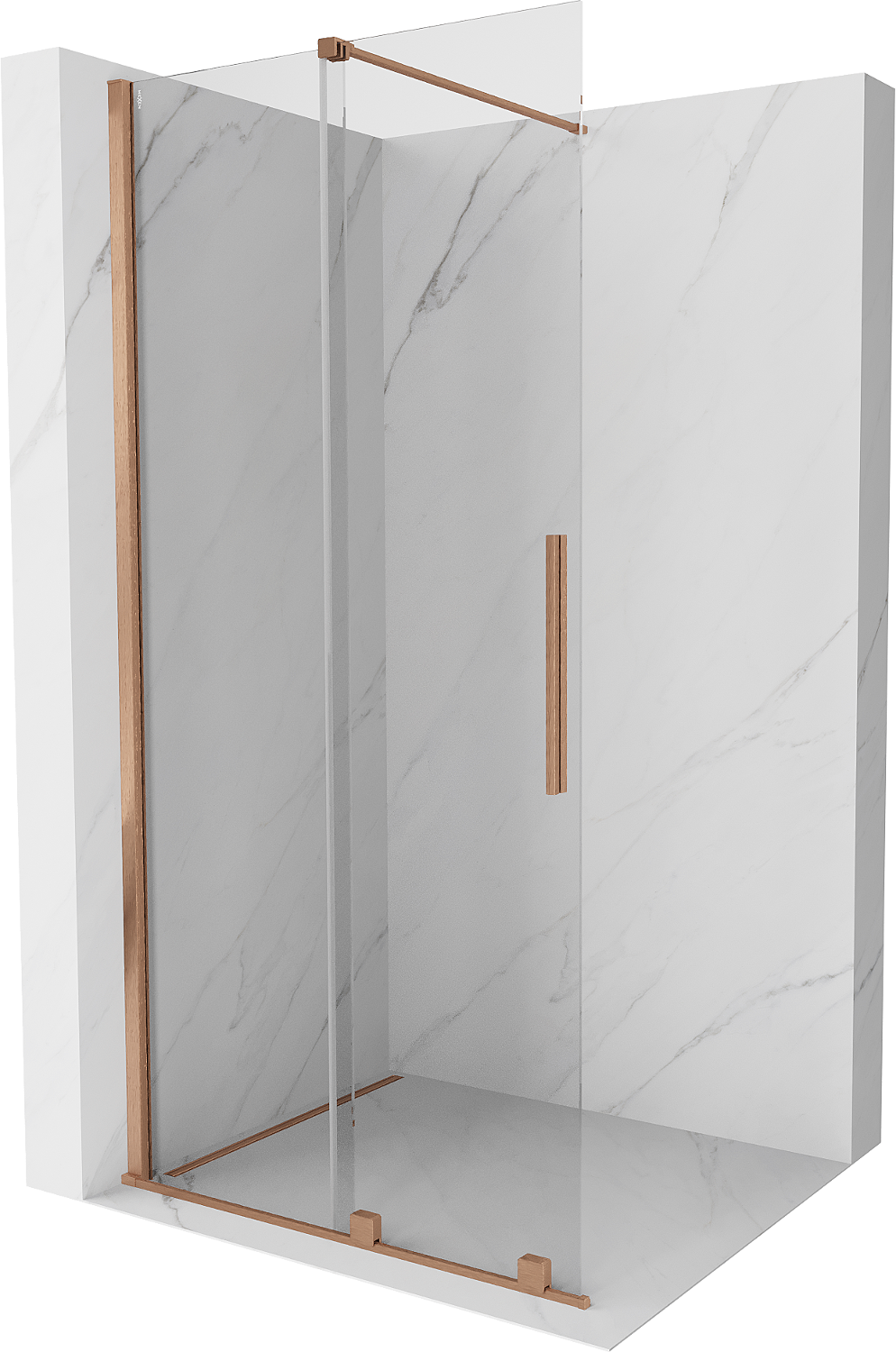 Mexen Velar stumdomoji dušo siena Walk-in 80 x 200 cm, skaidrus 8 mm, šlifuota vario - 871-080-000-03-65