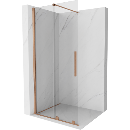 Mexen Velar stumdomas Walk-in dušo sienelė 85 x 200 cm, skaidrus 8 mm, šlifuota varis - 871-085-000-03-65