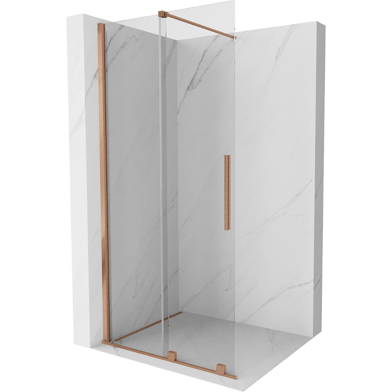 Mexen Velar prausimosi siena su judančia dalimi Walk-in 100 x 200 cm, skaidrus 8 mm, šratinis varis - 871-100-000-03-65