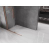 Mexen Velar stiklinė dušo siena Walk-in 120 x 200 cm, skaidri 8 mm, šlifuotas varis - 871-120-000-03-65