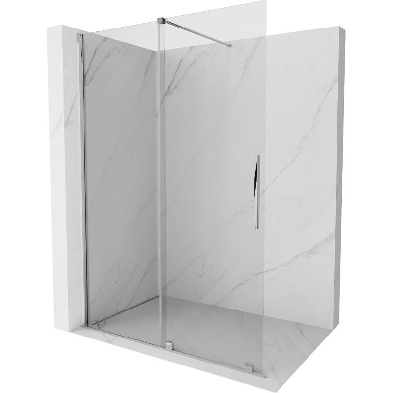 Mexen Velar Stumdoma dušo sienelė Walk-in 140 x 200 cm, permatoma 8 mm, chromuota - 871-140-000-03-01
