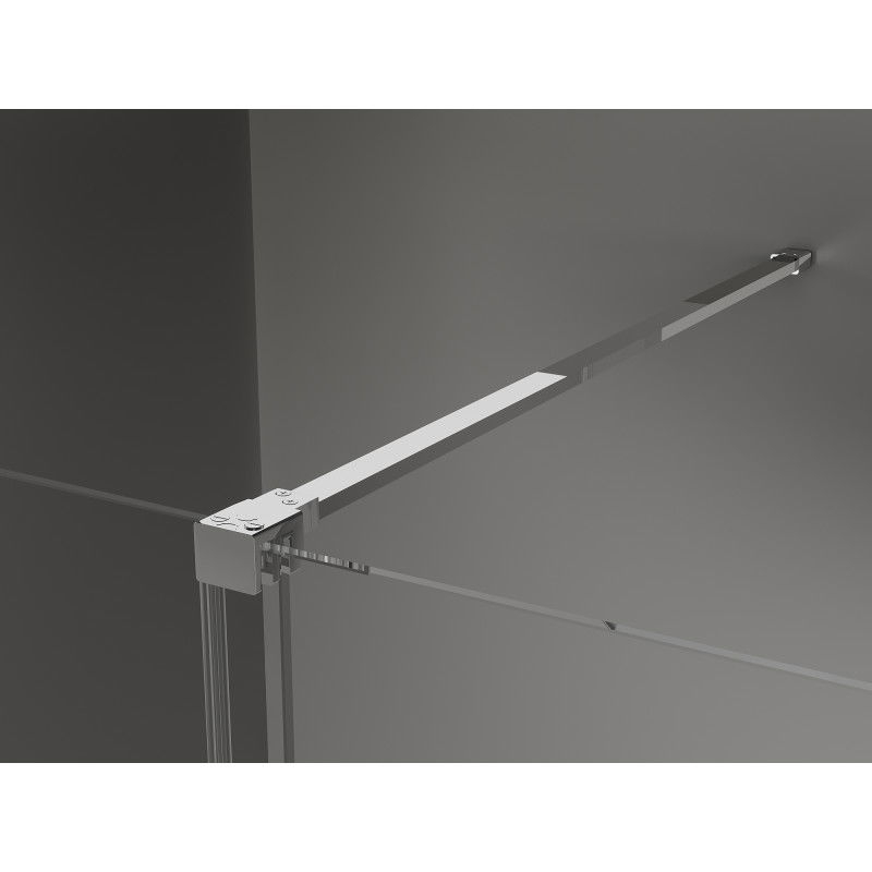 Mexen Velar 160 x 200 cm Walk-in stiklo sienelė su slankiojančiomis durimis, skaidri 8 mm, chromuota - 871-160-000-03-01