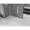 Mexen Velar stumdomoji dušo sienelė Walk-in 150 x 200 cm, 8 mm, skaidri, balta - 871-150-000-03-20