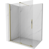 Mexen Velar dušo sienelė stumdomai Walk-in 140 x 200 cm, skaidrus 8 mm, auksinė - 871-140-000-03-50