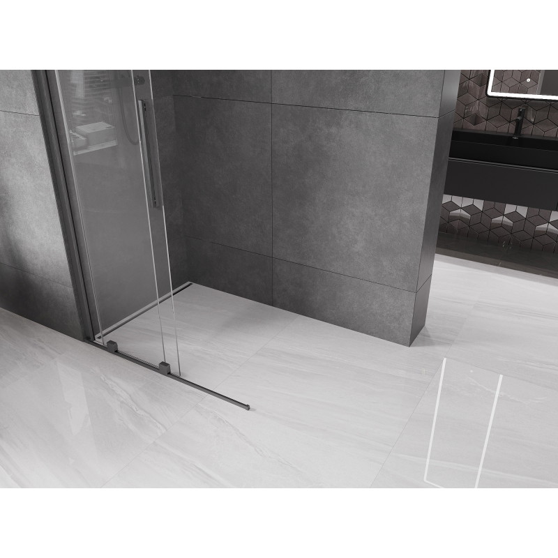 Mexen Velar stumdoma dušo sienelė Walk-in 80 x 200 cm, skaidri 8 mm, šlifuotas pilkai dažytas - 871-080-000-03-66