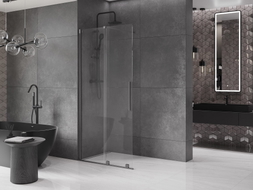 Mexen Velar stumdoma dušo siena Walk-in 90 x 200 cm, skaidri 8 mm, matinė ginklų pilka - 871-090-000-03-66