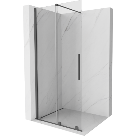 Mexen Velar stumdomoji dušo siena Walk-in 110 x 200cm, permatoma 8 mm, ginklų pilka šlifuota - 871-110-000-03-66