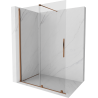 Mexen Velar stacionarią dušo pertvara Walk-in 130 x 200 cm, skaidri 8 mm, rožinis auksas - 871-130-000-03-60