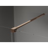Mexen Velar stacionarią dušo pertvara Walk-in 130 x 200 cm, skaidri 8 mm, rožinis auksas - 871-130-000-03-60