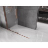 Mexen Velar Stumdoma dušo siena Walk-in 140 x 200 cm, skaidri 8 mm, rožinis auksas - 871-140-000-03-60