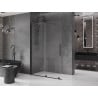 Mexen Velar stumdomasis dušo sienelė Walk-in 160 x 200 cm, skaidrus 8 mm, juoda - 871-160-000-03-70