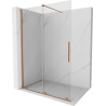 Mexen Velar stumdomosios dušo sienelės Walk-in 140 x 200 cm, permatomos 8 mm, šepečiu valyta varis - 871-140-000-03-65