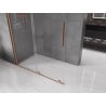 Mexen Velar stumdomosios dušo sienelės Walk-in 140 x 200 cm, permatomos 8 mm, šepečiu valyta varis - 871-140-000-03-65