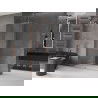 Mexen Velar stiklinė dušo siena, sulankstoma Walk-in 140 x 200 cm, skaidrus 8 mm, šlifuota vario - 871-140-000-03-65