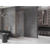 Mexen Velar Stumdoma dušo sienelė Walk-in 140 x 200 cm, skaidri 8 mm, šlifuotas varis - 871-140-000-03-65