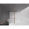 Mexen Velar stumdoma dušo sienelė Walk-in 160 x 200 cm, skaidri 8 mm, šlifuota varis - 871-160-000-03-65