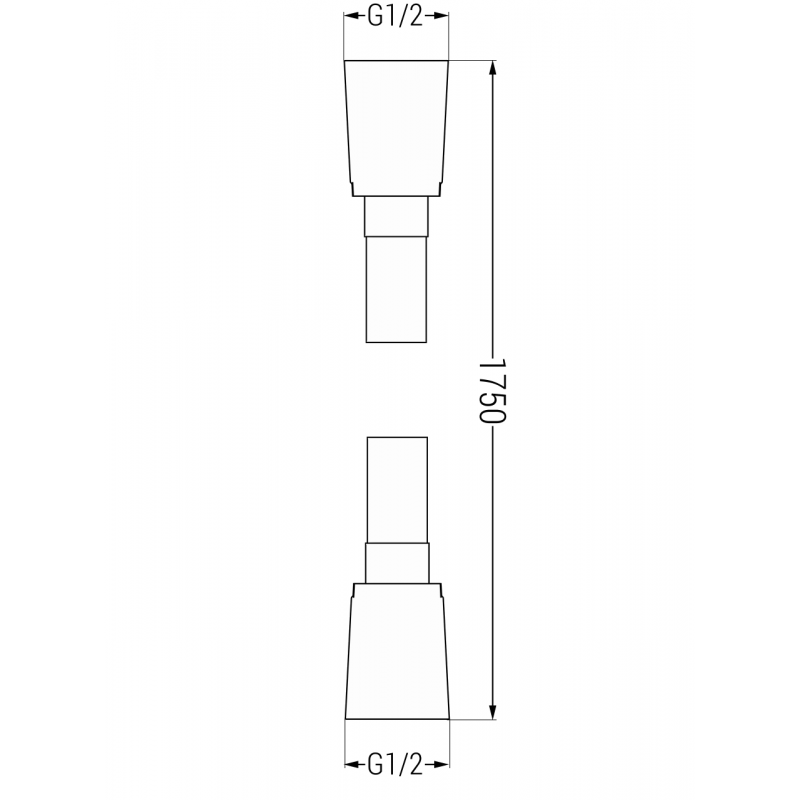 Mexen Dušo žarna 175 cm, chromas - 79475-00