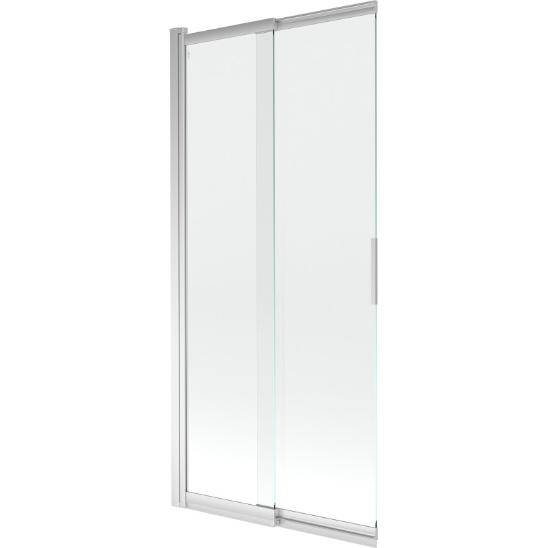 Mexen Fox dvivėrės stumdomos vonios durys 85 x 150 cm, skaidrios, chromas - 891-085-002-01-00