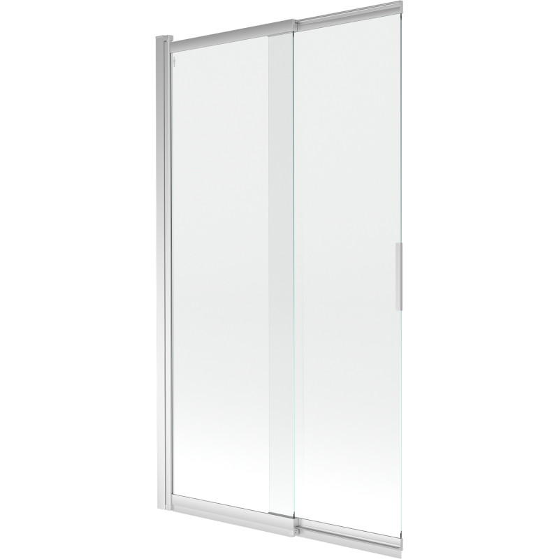 Mexen Fox dvigubas slankusis vonios ekranas 100 x 150 cm, skaidrus, chromas - 891-100-002-01-00
