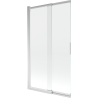 Mexen Fox dvigubas slankusis vonios ekranas 100 x 150 cm, skaidrus, chromas - 891-100-002-01-00