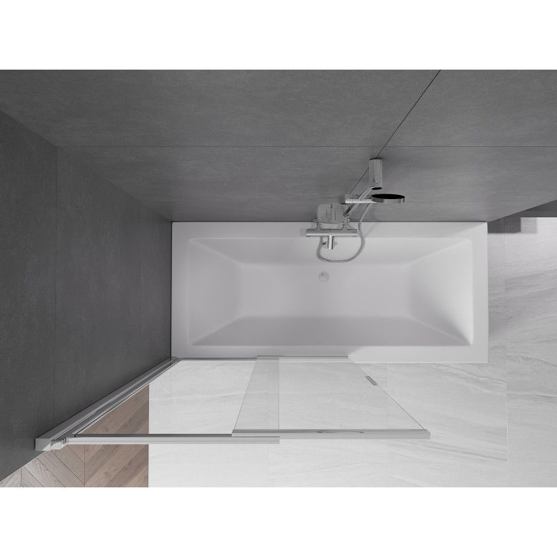 Mexen Fox dviejų durų stumdomas dušo ekranas 100 x 150 cm, permatomas, chromas - 891-100-002-01-00