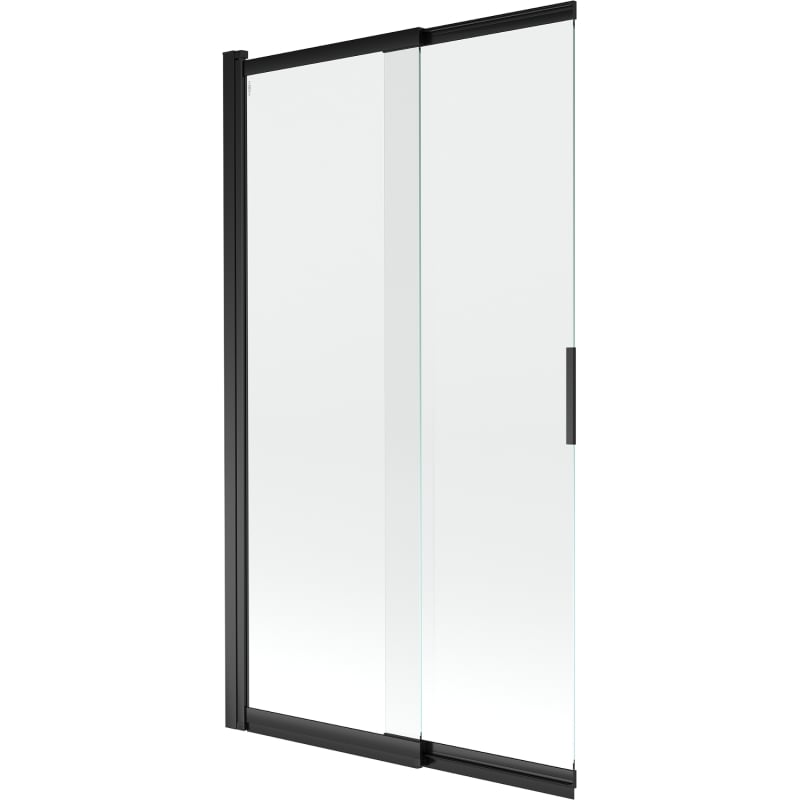 Mexen Fox vonios ekranas, 2-dalių, stumdomas 100 x 150 cm, permatomas, juodas - 891-100-002-70-00